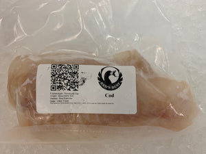 Fresh Caught then quickly frozen (no preservatives) New England Cod Fillets 1lb package